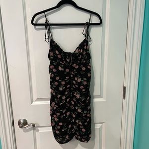 NWT Black dress with pink flowers